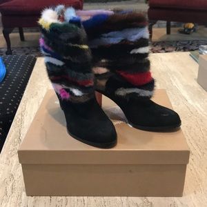 Christian Louboutin Fur Booties